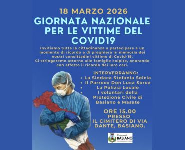 GIORNATA NAZIONALE PER LE VITTIME DI COVID-19
