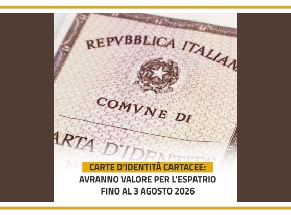 Cessazione validità carta d’identità cartacea per l’espatrio 